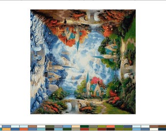 PDF "Four Seasons" Cross Stitch Pattern DMC, Pattern Keeper Compatible, Instant Download