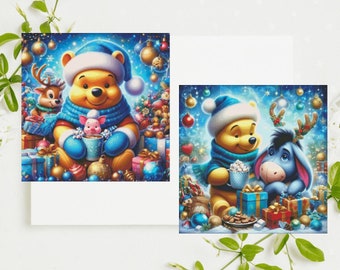 Bundel van 2 PDF "Christmas Winnie" Cross Stitch Patronen DMC, Pattern Keeper Compatibel, Instant Download