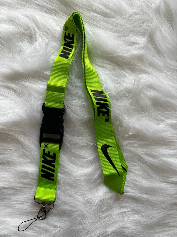 Neon green nike lanyard sale