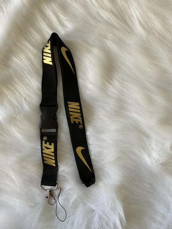 Black and sales white nike lanyard