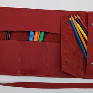 Trousse à Stylo en Cuir Upcyclé - Made in France