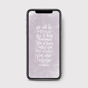 Isaiah 43:1 Phone Calligraphy Scripture Wallpaper | iOS Background | Digital Download