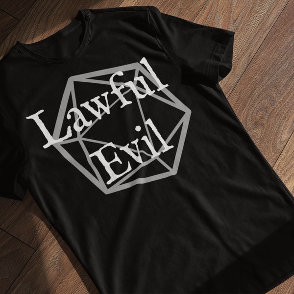 Lawful Evil D&D Alignment Unisex Heavy Cotton Tee