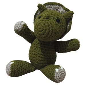 Crochet Dinosaur Triceratops Amigurumi Stuffed Animal