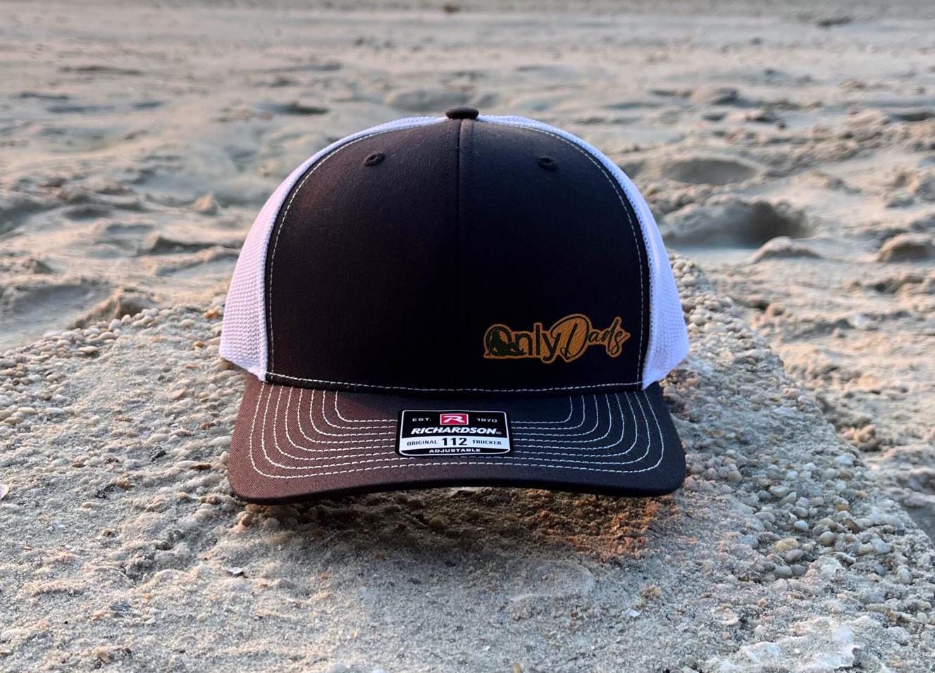 OnlyDads Trucker Hat - Snapback Adjustable, Leather Patch, Breathable Mesh For Men & Women, 80+ Color Options