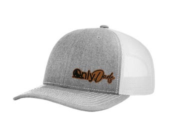 Only Dads bruine leren patch Richardson 112 snapback hoed