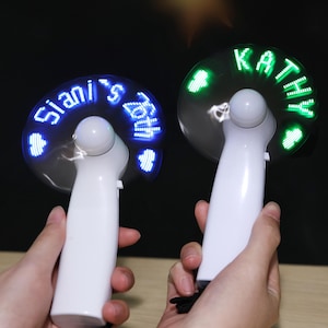 Mini ventilador de mano personalizable - Ventilador eléctrico de mano personalizado - ¡Ideal para bodas, fiestas en la playa o despedidas de soltero! ¡Un regalo maravilloso!
