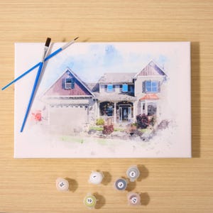 Kit di pittura personalizzata con i numeri/Kit di pittura personalizzata con i numeri per adulti/Dipingi con i numeri fai da te su tela, foto, regalo per famiglia/animali domestici/matrimonio/coppia