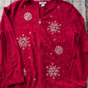 Vintage Lightweight Christmas Ugly Holiday Sweater Party XL