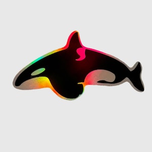Holographic Orca Sticker