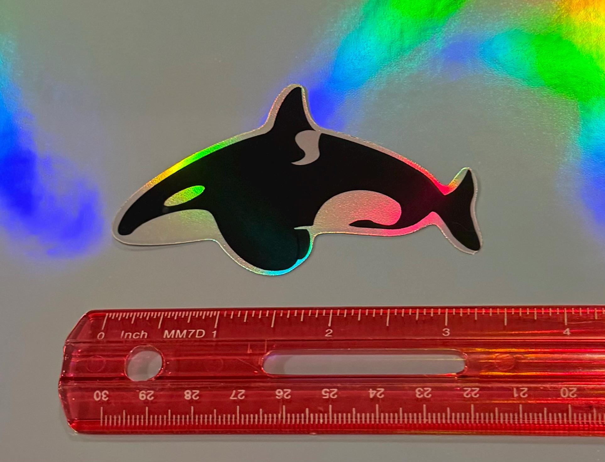 Holographic Orca Sticker - Etsy