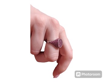 women's silver pinky chevalier ring