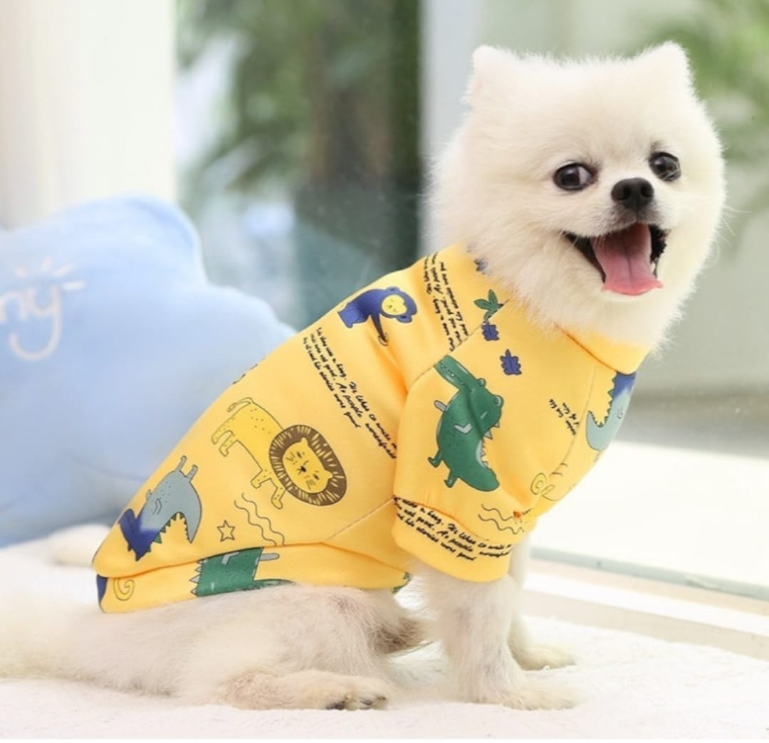Cartoon Cute Puppy Clothes Warm Baby Cloth Puppy Clothes Cat - Etsy