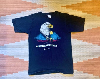 90s Nebraska Eagle T Shirt, Medium, Single Stitch Shirt