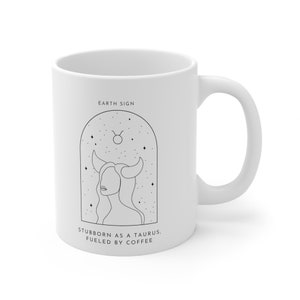 Taurus Zodiac Mug - Astrological Sign Coffee Cup - Ideal Birthday Gift for Taurus - Elegant Bull Design - Horoscope Lover&#39;s Mug