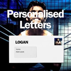 Logan X Personalisierter Buchstabe | Tritt ein in das magische Universum | Trending | Geburtstagsgeschenk | Persönliches Geschenk | Physischer Brief oder Digital