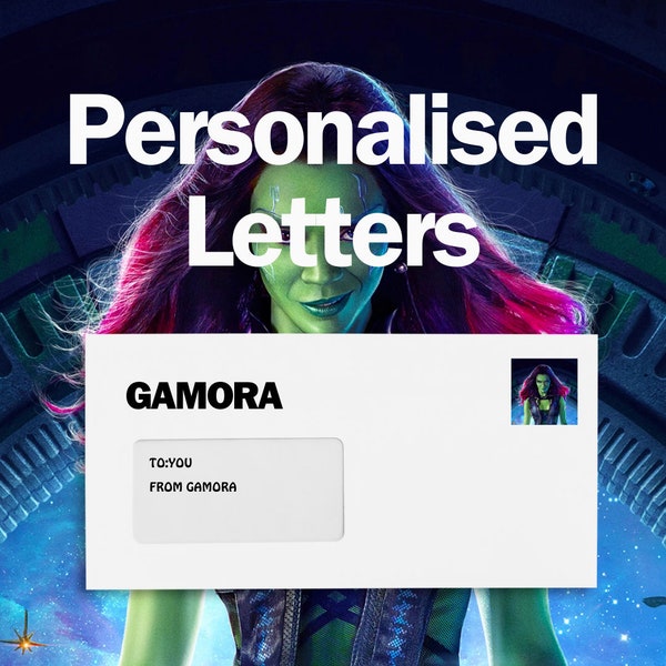 Gamora Personalised letter | Step into the GOTG Universe | Trend | Birthday gift | Personal Gift | Physical or Digital | Valentines Gift