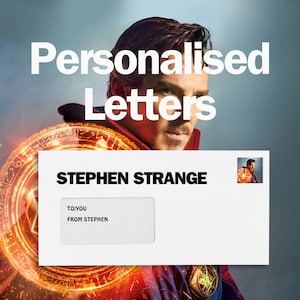 Carta personalizada de Stephen Strange | Entre no Universo Mágico | Tendências | Presente de aniversário | Presente pessoal | Carta Física/Digital