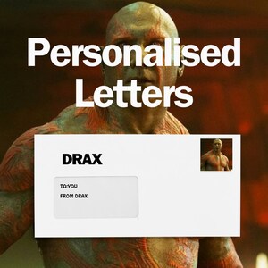 Drax Personalised letter | Step into the Magical Universe | Trending | Birthday gift | Personal Gift | Physical or Digital Available