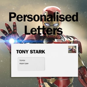 Carta personalizada de Tony Stark | Entre no Universo Mágico | Tendências | Presente de aniversário | Presente pessoal | Disponível físico/digital