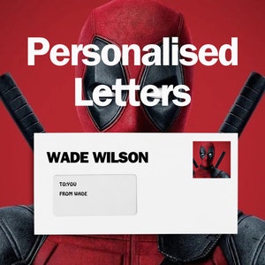 Wade Wilson Carta personalizada / Carta de comodidad / Tendencias / Regalo de cumpleaños / Regalo personal / Físico o Digital Disponible