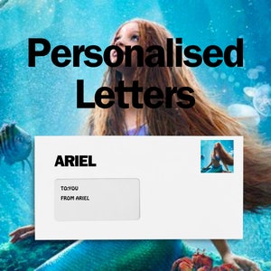 Lettre personnalisée Ariel |  Monde magique | Tendance | Cadeau d'anniversaire | Cadeau personnel | Physique ou numérique | Cadeau Saint-Valentin