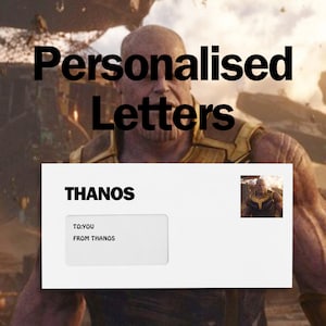 THANOS Personalised letter | Step into the Magical Universe | Trending | Birthday gift | Personal Gift | Physical or Digital Available