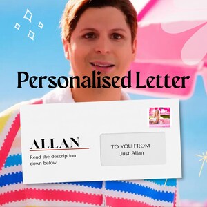 Carta personalizada de Allan / Conviértalo en un cumpleaños memorable / Tendencias / Regalo de Navidad / Regalo personal / Disponible físico o digital