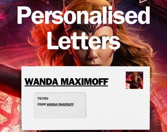 Wanda Maximoff Personalised letter | Step into the Magical Universe | Trending | Birthday gift | Personal Gift | Physical letter/Digital