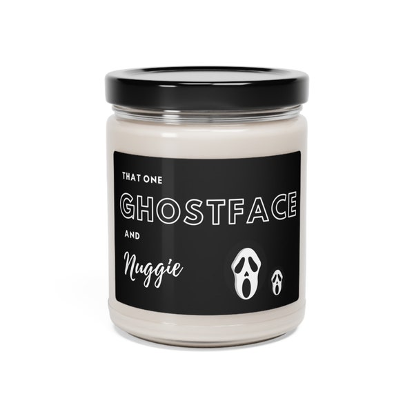 GHOST FACE 1 Scented Soy Candle, 9oz - Clean Cotton Scent