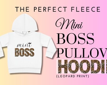 Mini Boss Leopardenmuster - Kleinkind Pullover Fleece Hoodie