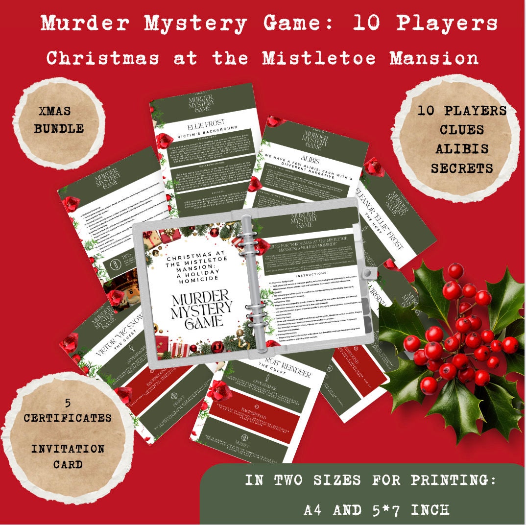 Murder at the Crimson Asylum Printable Murder Mystery Game