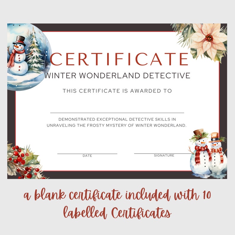 Murder Mystery Game Printable Christmas Winter Wonderland: Who Killed ...
