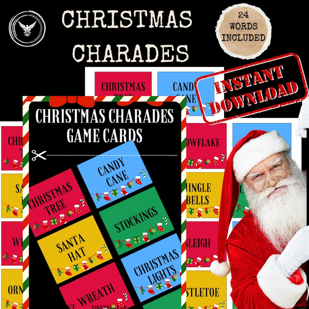 Christmas Charades Game: Fun Holiday Party Activity (PDF Pattern) - Etsy UK