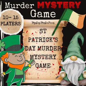 St. Patrick&#39;s Day Murder Mystery Game - Printable Irish Themed Party Game, Perfect for Parties, St Patricks Day Game, Birthday Party Game