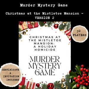 Murder Mystery Game Printable 25-30 Players : Christmas Theme Game With ...