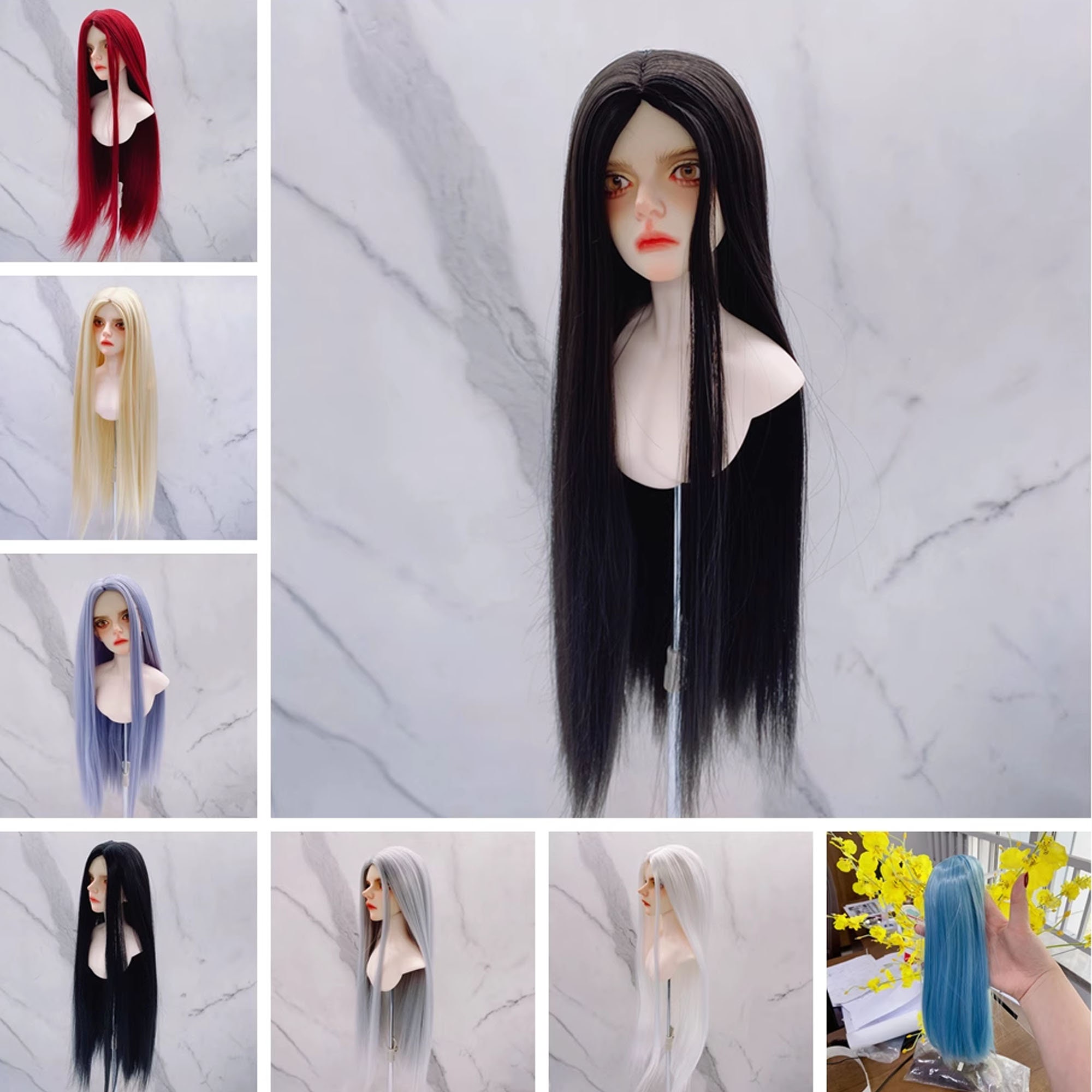 VILLCASE 5pcs Doll Hair DIY Wigs Wig for Crafts Doll Hair Wefts Doll Wig  Ornaments Small Doll Wigs Straight Dolls Hair Wig Smart Doll Wigs Creative