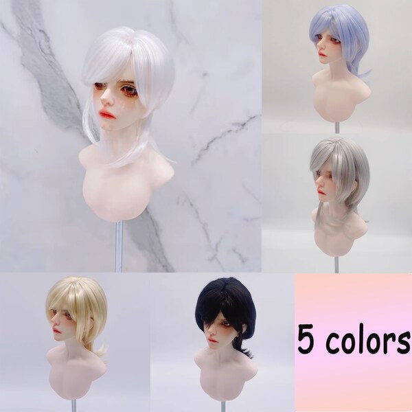 1/3, 1/4, 1/6 Hairy Wolf Tail Wig for BJD SD Boy Doll, 9 Colors SD Msd Yosd Girl Size from 15.5cm to 23cm, Soft, Ponytail Curly Hair, Gift