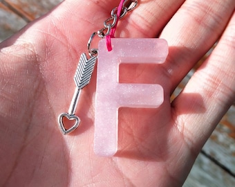 A-Z Alphabet Initial Letter Resin Keychain