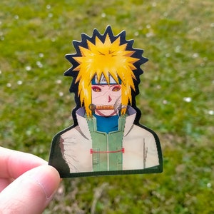 Minato Namikaze 3D Anime Motion Naklejka | Naruto Shippuden | Laptop, Telefon, Dziennik, Pamiętnik, Album, Planer, Notatnik, Deskorolka