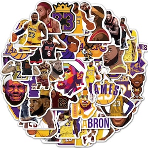 50 sztuk Lebron James NBA Sticker Pack | Laptop, Telefon, Dziennik, Pamiętnik, Album, Planer, Notatnik, Deskorolka, Naklejki dekoracyjne
