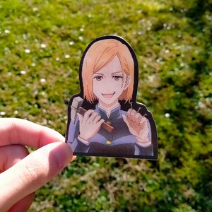 Curse Nail User 3D anime-bewegingssticker | Laptop, telefoon, dagboek, dagboek, plakboek, planner, notitieboekje, skateboard, decoratieve stickers