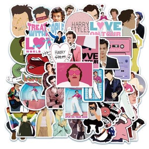 50 Stück Harry Styles Aufkleber | Laptop, Telefon, Journal, Tagebuch, Sammelalbum, Planer, Notizbuch, Skateboard, dekorative Aufkleber