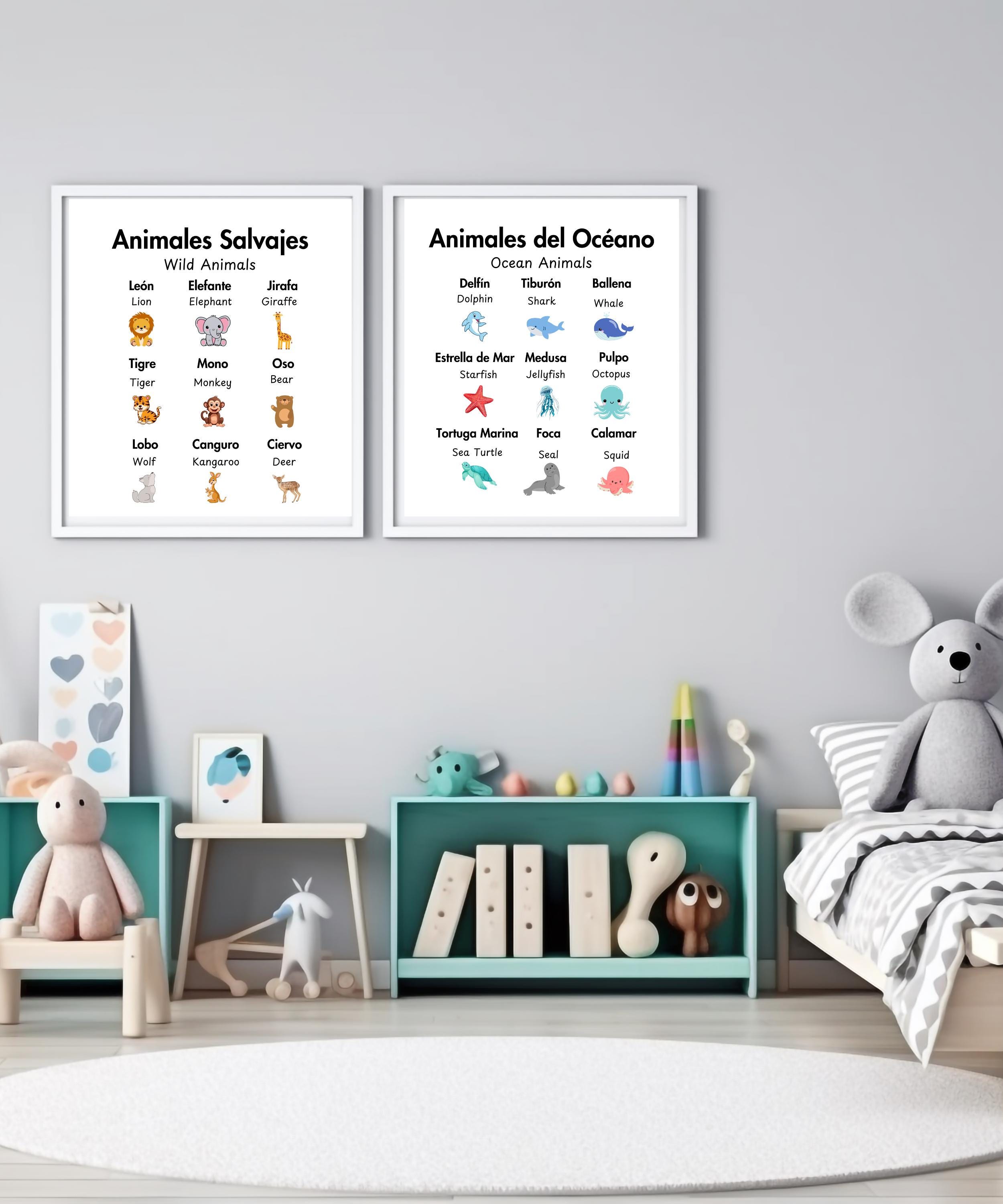 Spanish Printable Posters | Bilingual Homeschool Printable | Learn ...