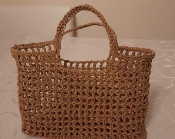 Crochet Raffia Bag, crochet Raffia Beige Bag,Raffia Beige Bag, Raffia beige bag for wedding, crochet net bag
