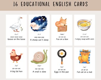 Speech Flashcards, Educational Cards, Homeschool, Language Activities
