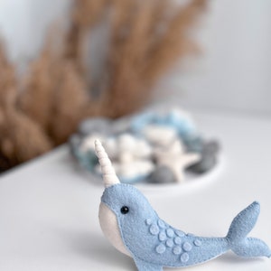 Whale Boy Mobile, Ocean Nursery Decor, Blue Nursery Mobile, Ocean Baby Mobile zdjęcie 5