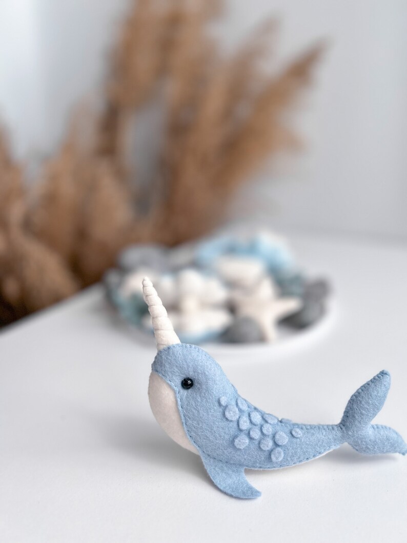 Whale Boy Mobile, Ocean Nursery Decor, Blue Nursery Mobile, Ocean Baby Mobile zdjęcie 5