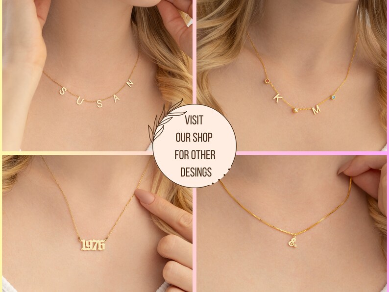 14K Sold Gold Damond Pave Custom Name Necklace Cursve - Etsy