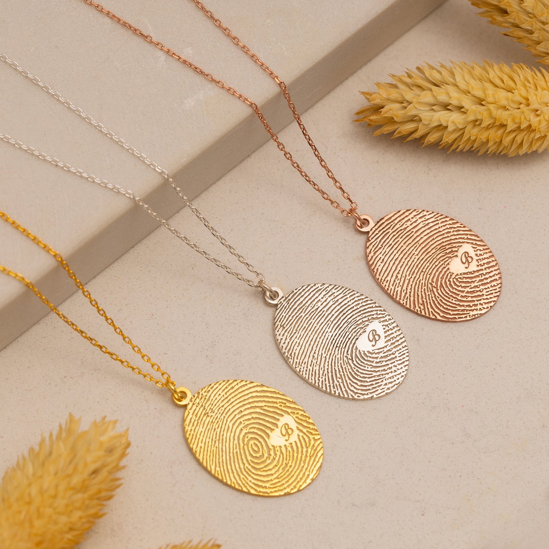 Fingerprint Necklace, Fingerprint Jewelry, Memorial Jewelry, Valentines